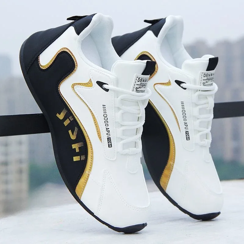 [1005007352841758-12000040389528916] Men's PU Leather Waterproof Sneakers Casual Sports Shoes Men Lightweight Breathable Flat Non-slip Tenis Shoes Zapatillas Hombre